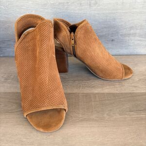 Steve Madden Size 10 Perforated CODY SlingBack Peeptoe Booties Shoe Boots